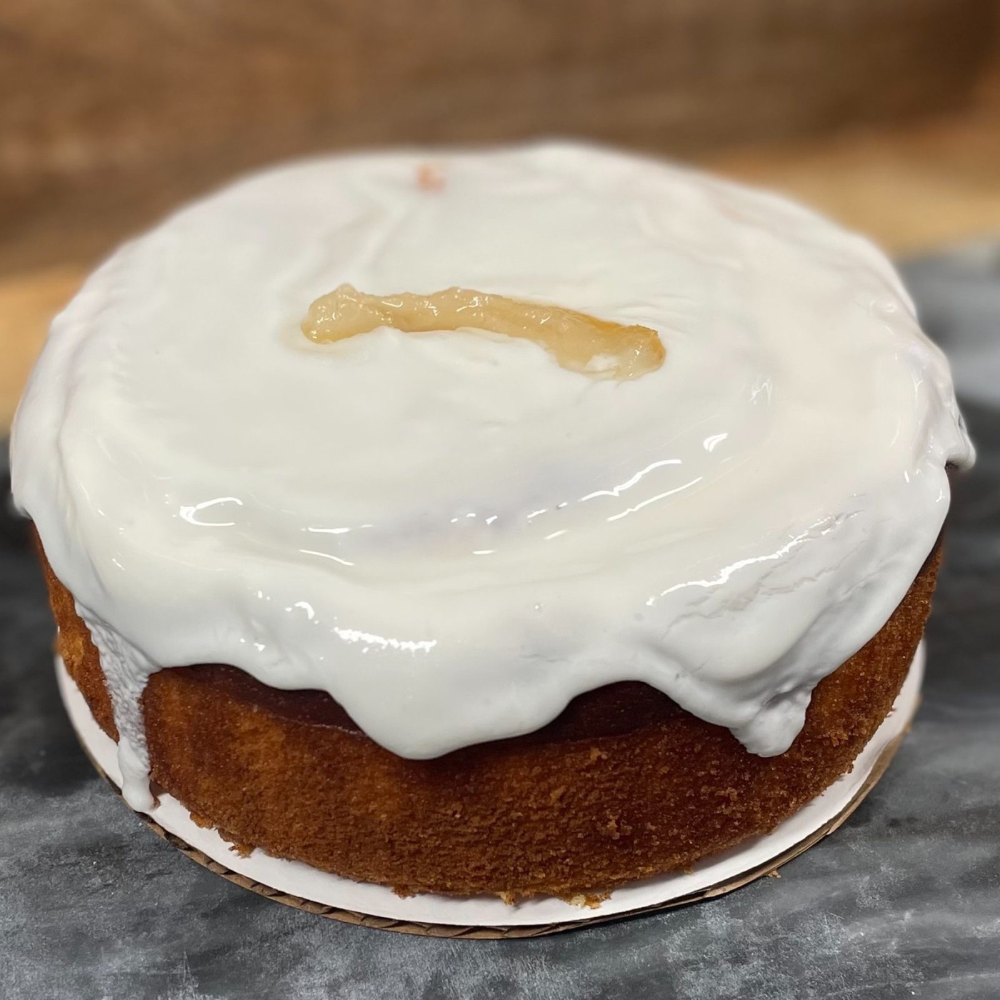 Glazed cinnamon bun