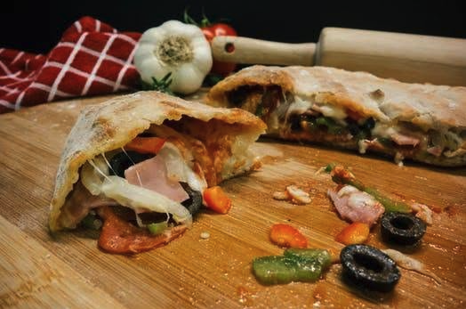 Garbonzo's Pizza calzone